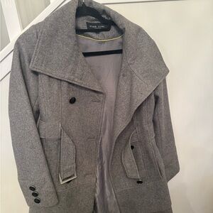 Black Rivet Gray Wool Coat